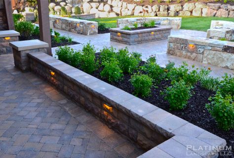 Front Sidewalk Landscaping, Sidewalk Landscaping Ideas, Side Of Driveway Landscaping, Driveway Landscaping Ideas, Retaining Wall Patio, Front Door Landscaping, Sidewalk Landscaping, Landscape Pavers, Pavers Backyard