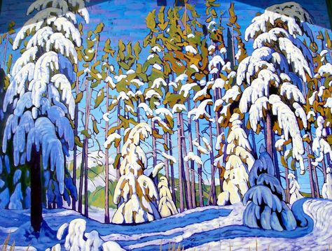 Outdoor Art | Winter in the Northern Woods by Lawren Harris.… | Flickr Group Of Seven Art, Group Of Seven Artists, Group Of Seven Paintings, Lawren Harris, Canadian Painters, Winter Landscape Painting, Group Of Seven, Winter Painting, Canadian Art