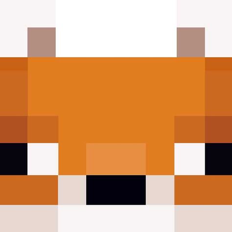 Here you will find the Minecraft Fox face . If you like you can do two things, download the image to your computer or print it. Minecraft Fox Pixel Art, Minecraft Characters Faces, Fox Profile Picture, Minecraft Pig Face, Fox Pixel Art, Fox Profile, Fox Pfp, Minecraft Heads, Minecraft Animals