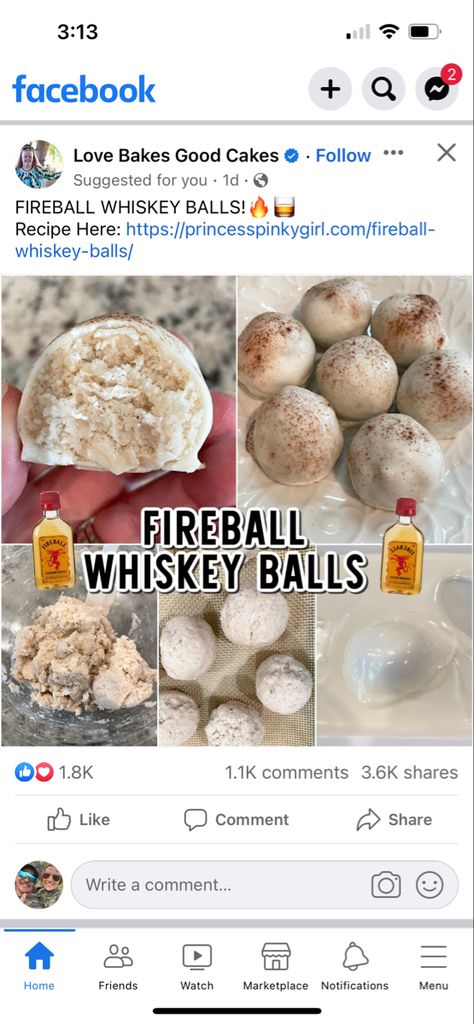 Whiskey Balls Recipe, Cake Mix Cream Cheese, Whiskey Balls, Fireball Recipes, Cinnamon Whiskey, Whiskey Cake, Fireball Whiskey, Cookie Recipes Homemade, Cinnamon Cake