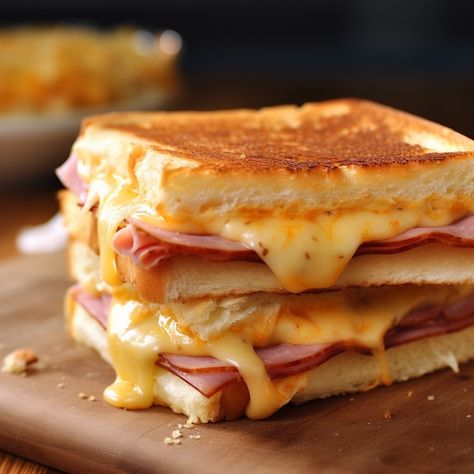 Croc Monsieur, Actifry Recipes, Grilled Ham And Cheese, Sandwich Day, Making Grilled Cheese, Cheese Sandwich Recipes, Grilled Ham, Croque Madame, Grilled Bread