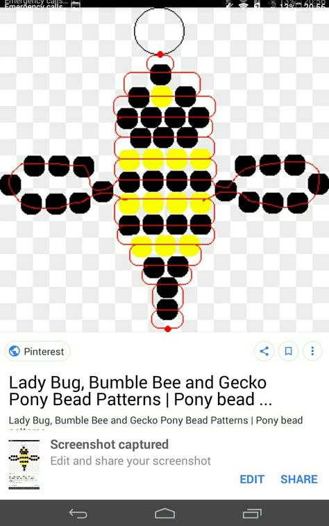 Bumble Bee Bead Pattern, Bead Animals, Beads Keychain, Pony Bead Patterns, Beaded Animals, Beaded Keychains, Pony Beads, Bead Patterns, Girl Scouts