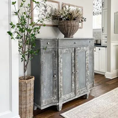 SLEEK AND CHIC | Shop Sales Events Antique Farmhouse Upscale Farmhouse Decor, Redesigned Furniture, Brooke Giannetti, Farmhouse Sideboard Buffet, Antique Console Table, Rustic Sideboard, Patina Style, Farmhouse Desk, Bookcase With Glass Doors