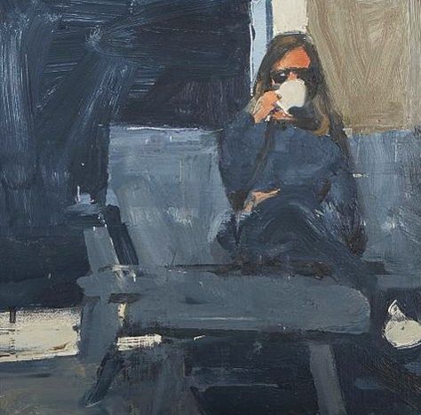 Ben Aronson, Coffee Break, 1997 Coffee Art, Figure Painting, Coffee Break, Figurative Art, Painting Inspiration, Art Works, Painting & Drawing, Art Inspo, Beautiful Art