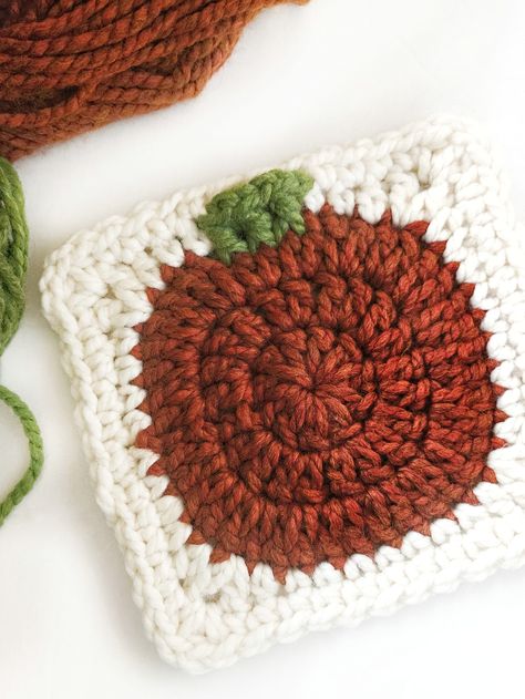 7 Fun & Free Fall Crochet Square Patterns Pumpkin Granny Square, Crochet Halloween Patterns Free, Granny Square Pattern Free, Pumpkin Squares, Pumpkin Crochet, Square Crochet Pattern, Crochet Game, Fall Crochet Patterns, Fall Crochet