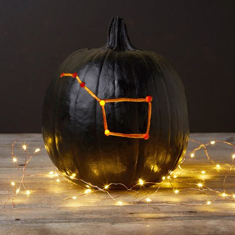 Seeing Stars: A Constellation Pumpkin DIY (That Went Awry) - Constellation Pumpkin, Cookie Monster Pumpkin, Halloween Pumpkin Images, Lantern Image, Pinterest Fail, Pumpkin Diy, Creative Pumpkin Carving, Amazing Pumpkin Carving, Pumpkin Images