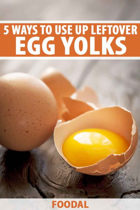 Searching for ways to salvage the egg yolks you didn’t need to make those macaroons? This silky substance gives an upgrade to plenty of recipes and we’re full of ideas, from hollandaise to homemade pudding. Find our lineup of 5 spectacular ways to make the most of your yolks now on Foodal. #eggyolk #leftovers #foodal Recipes Using Egg Yolks Only, Leftover Egg Yolks Recipes, Egg Yolk Uses, Egg Yolk Recipes, No Egg Desserts, Homemade Pudding, Best Gluten Free Recipes, Egg Yolks, Gf Recipes