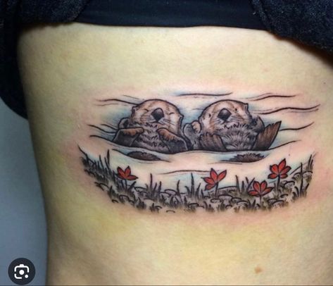 Sea Otter Tattoo, Otter Tattoos, Otter Couple, Animal Tattoo Designs, Otter Tattoo, Seal Tattoo, Rabbit Tattoos, Tattoo Ideas For Women, Hummingbird Tattoo