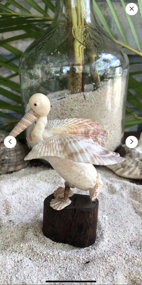 How To Make Seashell People, Small Conch Shell Crafts, See Shells Craft, Diy Clam Shell Crafts, Conch Shells Decoration Ideas, Turtle Made Out Of Sea Shells, Shell Animals Seashells, What To Make With Shells, Sea Shell Crafts Diy Decor