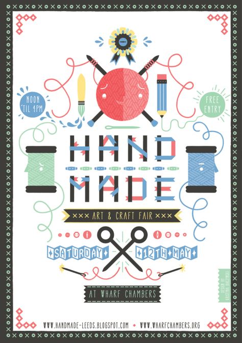 KB_Hand Made Poster WEB Fair Poster, Craft Festival, Indie Art, Poster Design Inspiration, Craft Markets, Festival Posters, Event Poster, Art And Craft, Craft Fair