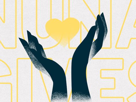 Giving Hands by Jesus Chiko on Dribbble Geometric Hand Illustration, Two Hands Illustration, Open Hands Illustration, Hand Illustration Drawing, Hands Illustration Art, Giving Illustration, Hands Graphic Design, Hand Graphic Design, Hands Images