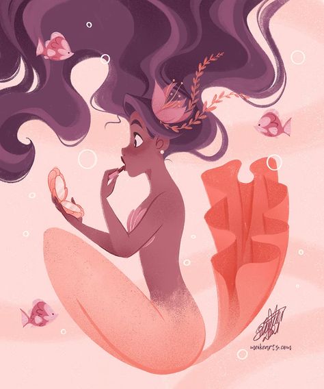 Character Design & Illustration Mermaid Character Design, Character Design Portfolio, Mermaid Character, Mermaid Water, Character Design Illustration, Mermaid Illustration, Using Procreate, Mermaid Drawings, Water Drawing