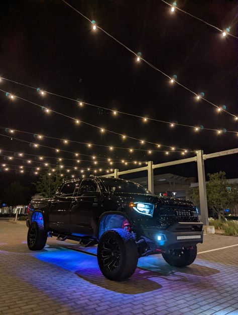 Stand out in the dark with these bad ass rock lights Rock Lights Truck, Cheyenne Core, Rock Lights, Black Truck, White Truck, Future Room, Lifted Truck, Jacked Up Trucks, Blue Led Lights