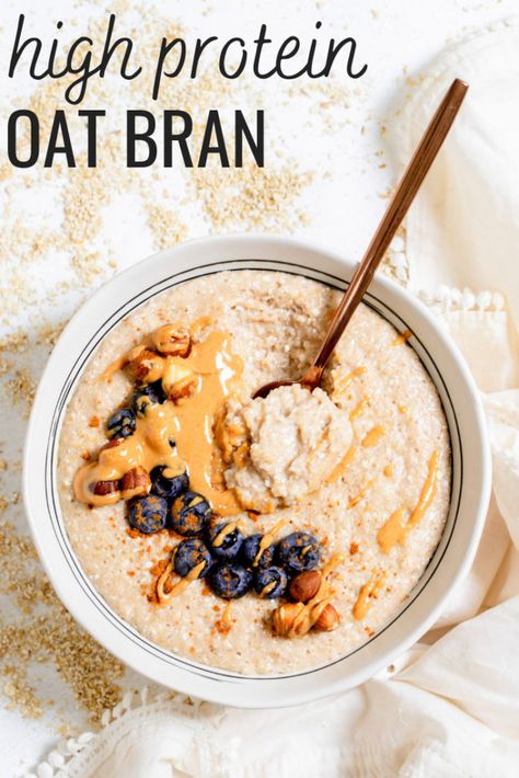 Overnight Oat Bran, Oat Bran Recipes, Clear Calendar, Oat Bran Cereal, Peanut Butter Fingers, Butter Fingers, Oat Bran, Protein Bowls, Protein Bread