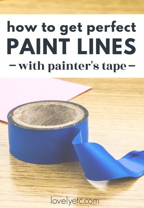 Painting Lines On Walls, How To Tape Walls Before Painting, Paint Lines On Wall Ideas, How To Get Perfect Paint Lines, How To Tape For Painting, Lines On Wall, Tape Painting Ideas, Painters Tape Caulk Trick, How To Tape Before Painting