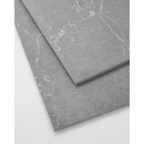 Livingstone Grigio Porcelain Wall and Floor Tile - 24 x 24 in. - The Tile Shop Light Grey Floor Tiles Bathroom, Grey Tile Floor Kitchen, Gray Bathroom Floor Tile, Dark Bathroom Floor Tile, Gray Bathroom Tile Ideas, Cement Tile Kitchen, Gray Tile Floor, Luxury Tile Floor, Grey Tile Kitchen Floor