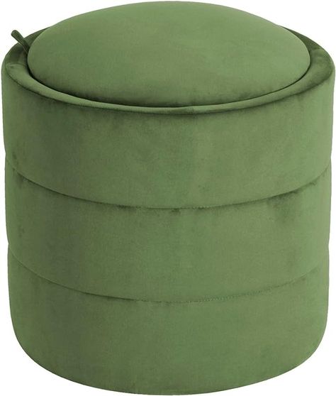 Amazon.com: HomePop Storage Round Ottomanwith Removable Lid Home Décor|Upholstered Round Velvet Foot Rest Ottoman - Blush Pink Velvet : Home & Kitchen Ottoman Green, Upholstered Footstool, Round Storage Ottoman, Foot Rest Ottoman, Velvet Ottoman, Tufted Ottoman, Round Storage, Bedroom Vanity, Round Ottoman