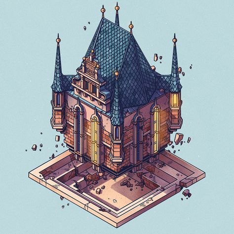 For later • Instagram City Building Game, Isometric Drawing, Isometric Art, Graphic Design Photoshop, Latest Instagram, Urban Fantasy, City Buildings, Landscape Architect, Fantasy Landscape