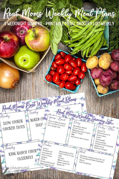 Real Moms Best Weekly Meal Plans - 5 weeknight dinner, on a printable menu complete with grocery list. Take the hassle out of meal planning - just download, print and go! Mayo Clinic Diet, Studying Food, Going Gluten Free, Eating Organic, Balanced Meals, Food Help, Minestrone, Organic Health, Healthy Eating Tips