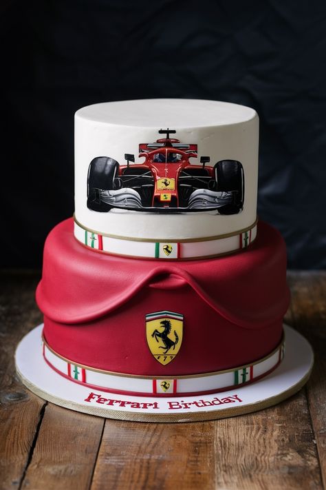 Top Ferrari F1 Birthday Cakes Every Car Enthusiast Will Love F1 Birthday Cake, F1 Birthday, Ferrari Cake, Cake For Him, Cars Theme Cake, Car Cakes, Cake Design For Men, Race Car Cakes, Prancing Horse