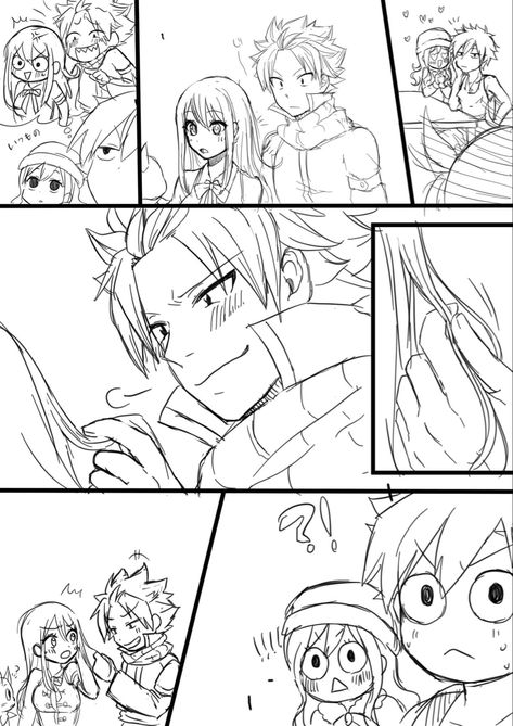 Natsu X Lucy Fanart, Lucy X Natsu, Fairy Tail Fanart, Nalu Comics, Fairy Tail Photos, Fairy Tail Funny, Fairy Tail Comics, Fairy Tail Family, Natsu Fairy Tail