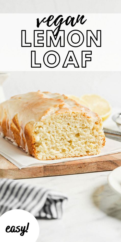 Vegan Pound Cake, Vegan Lemon Loaf, Cake Minimalist, Vegan Loaf, Lemon Loaf Recipe, Vegan Lemon Cake, Lemon Loaf Cake, Vegan Baking Recipes, Vegan Challenge