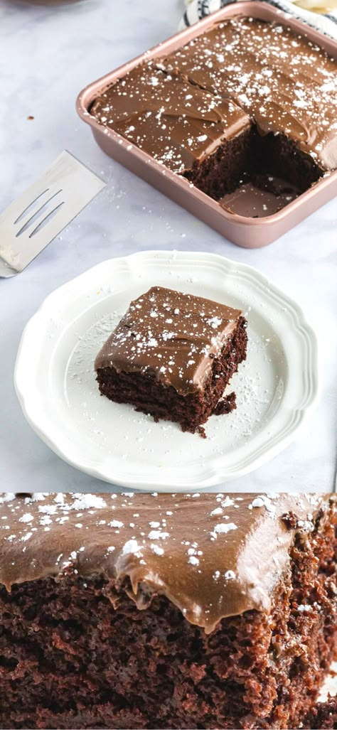 Small Chocolate Cake Recipe, Small Chocolate Cake, Small Batch Desserts, Chocolate Snack Cake, Desserts For Two, Homemade Chocolate Frosting, Small Batch Cooking, Small Batch Recipes, Cooking For 1