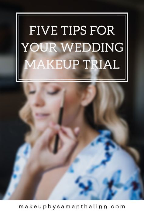 Five Tips for Your Wedding Makeup Trial | MakeUp by Samantha Linn  The day of your bridal makeup trial is approaching and you’re so excited to get a preview of your wedding day look, but how are you supposed to prepare?!  I’m here to help!  Today I’m sharing five tips to ensure that you have the best makeup trial experience and feel as prepared as possible for your wedding day.  #njmakeupartist #njbridalmakeup #bridalbeauty Wedding Makeup Kit, Bridal Makeup Dramatic, Diy Bridal Makeup, Bridal Makeup For Green Eyes, What Is Makeup, Simple Wedding Makeup, Makeup Prices, Bridal Trial, Essential Makeup