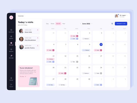 Web Calendar Design, Calendar Web Design, Calendar App Design, Calendar Ui Design, Calender Ui, Calendar Schedule, App Development Process, Ui Design Dashboard, Medical App