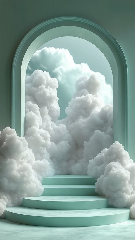 Heaven Aesthetic Dark, Clo3d Background, Realistic Background For Photoshop, Heaven Room, Cloud Photoshoot, Heaven Aesthetic, Cloud House, Studio Photography Backdrop, Art Deco Design Graphics