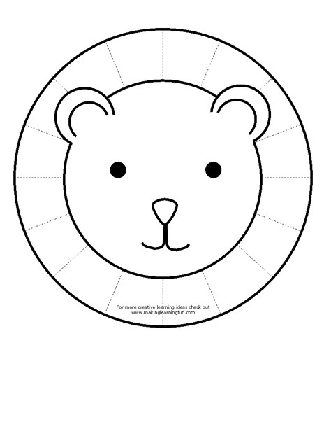 template Printable Lion Face, Lion Face Template, Lion Template, Lion Craft, Daniel And The Lions, Dear Zoo, Bible Crafts For Kids, Shocking Facts, Lion Face