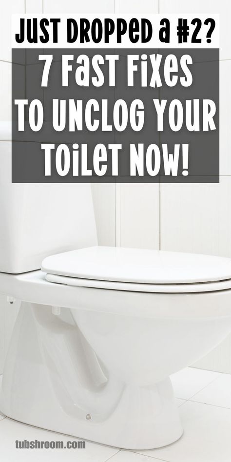 7 Ways to Unclog Your Toilet after a Number Two	Just Dropped a #2? 7 Fast Fixes to Unclog Your Toilet Now! Unclog Toilet, Toilet Plumbing, Toilet Cleaning Hacks, Toilet Drain, Clogged Toilet, Toilet Repair, Diy Toilet, Plumbing Problems, Under Sink Organization