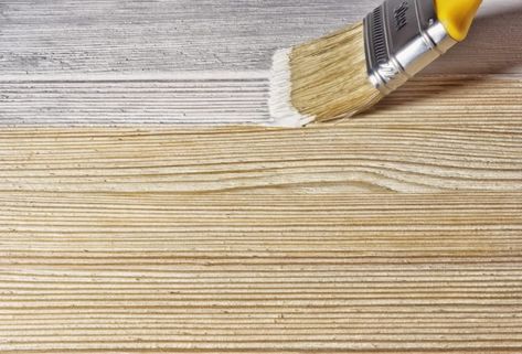 Whitewashing Wood Furniture and Accents in 5 Steps - Bob Vila Whitewashing Wood, White Washed Wood Paneling, How To Whitewash Brick, How To Whitewash Wood, Whitewash Brick, How To Whitewash, White Wash Walls, White Washed Furniture, Painting Wood Paneling