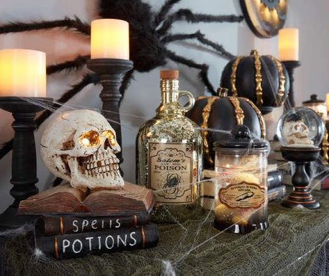 Haunted Hollow Skull & Crow Crystal Ball Globe Tabletop Décor | Big Lots#TrickOrTreatDecor #WitchyVibes #HalloweenInspiration #PumpkinDecor #Halloween2024 Soap Decor, Chic Halloween Decor, Skeleton Decor, Halloween Soap, Chic Halloween, Halloween Crafts Decorations, Spooky Halloween Decorations, Witch Decor, Gothic Halloween