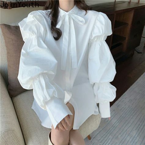 Korean Blouse, Female Tops, Dress Korean, Fashion Top Outfits, White Shirts Women, Woman Suit Fashion, Black And White Shirt, Chic Blouses, Fashionista Clothes