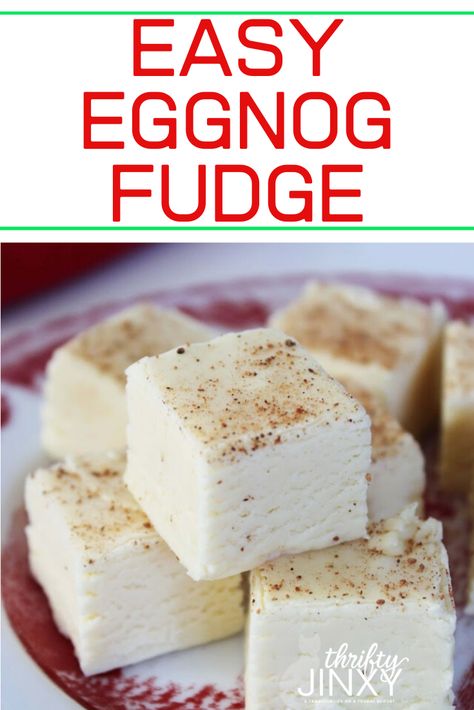 This Eggnog Fudge Recipe is a mouthful of creamy goodness that adds something special to your Christmas celebration. It combines the classic holiday flavors of egg nog and fudge into one delicious treat. #EggNog #Christmas #fudge #candy Eggnog Fudge Recipe, Eggnog Fudge, Easy Eggnog, Brownies Cheesecake, Christmas Dessert Ideas, Homemade Fudge Recipes, Christmas Fudge, Fudge Candy, Baking 101