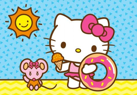 Hello Kitty Pool Party, Party Hello Kitty, Friends Pool Party, Eye Bleach, Hello Kitty Decorations, Cinnamoroll Sanrio, Time Aesthetic, Kitty Items, Hello Kit