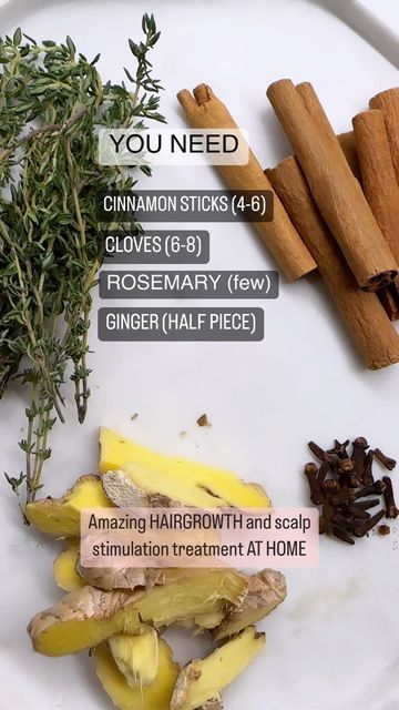 Amazing Hair Saviour, Cinnamon For Hair Growth, Ginger Water For Hair Growth, Rosemary And Ginger For Hair Growth, Recipes With Cloves, Rosemary Cinnamon Hair, Clove Oil Benefits For Hair, Cinnamon Ginger Hair, Cinnamon For Hair