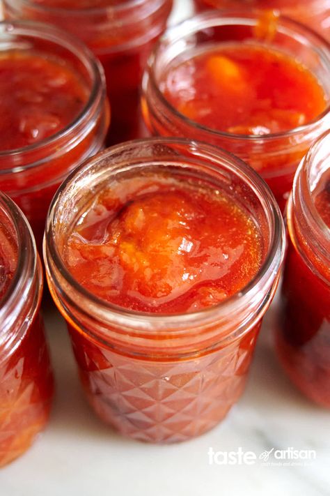 Old-Fashioned Apricot Jam made with only apricots, lemon juice and sugar. Add some sour cherries for a more complex taste. Charcuterie Guide, Apricot Jam Recipes, Sour Cherries, Canned Vegetables, Soft Caramel, How To Make Jam, Sour Cherry, Apricot Jam, Chocolate Sweets