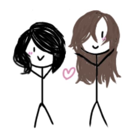 Me And You Aesthetic, Low Quality Drawing, Two Besties Drawing, Bestie Drawings, Besties Drawing, Wlw Drawing, Me And Bestie, Me And My Girlfriend, Quality Drawing