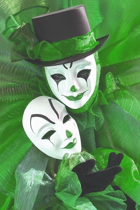 Green - Portrait Of Clown With Mask Photograph by Zina Zinchik - Portrait Of Clown With Mask Fine Art Prints and Posters for Sale #photography #zinazinchik #clowns - http://fineartamerica.com Green Portrait, Sale Photography, Venetian Carnival Masks, Carnival Of Venice, Green Ivy, Venetian Masks, Green Pasture, Carnival Masks, Masks Masquerade