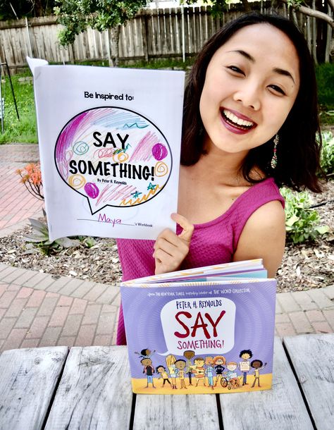 Activity Book inspired by the book "Say Something" by Peter H. Reynolds. Includes free interactive read aloud of the story by MaiStoryBook- asking children questions throughout the story to engage them in conversation Say Something Book Activities, Peter Reynolds Author Study, Book Buddies Activities, Kindness Squad, Peter Reynolds, Book Lessons, Peter H Reynolds, Picture Book Activities, Childrens Books Activities