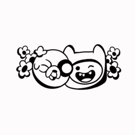 Black And White Adventure Time, Litch Adventure Time Tattoos, Adventure Time Matching Tattoos, Finn And Jake Tattoo, Cartoon Network Tattoo, Pokemon Doodles, Jake Tattoo, Adventure Time Tattoo, Adventure Tattoo