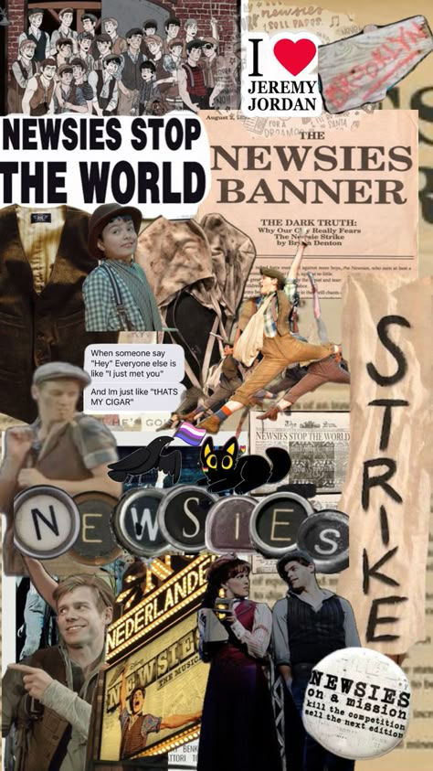 Newsies Wallpaper, The Newsies, Newsies Broadway, Musical Wallpaper, Home Screen Widget, Holiday Homework, Theater Kid, Seize The Day, Newsies