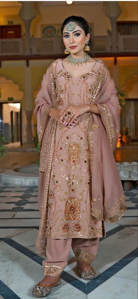 Punjabi Suit Style, Embroidery Suits Punjabi Party Wear, Designer Suits For Wedding, Embroidery Suits Punjabi, Embroidery Fashion Detail, Punjabi Fashion, Indian Bride Outfits, Latest Bridal Dresses, Punjabi Outfits