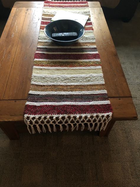 Weaved Table Runner, Rigid Heddle Table Runner, Table Runner Weaving Patterns, Weaving Table Runner, Table Runner Patterns, Tapestry Loom Weaving, Weaving Patterns Loom, Rigid Heddle Weaving Patterns, Woven Table Runner