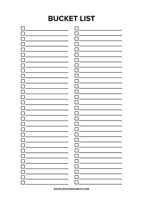 If you've ever dreamed of traveling the world, learning a new language, or starting your own business, then a bucket list is the perfect tool for you. A bucket list is a list of things that you want to accomplish in your lifetime. It's a great way to set goals and make sure you're living your life to the fullest. That's where these 15 bucket list worksheets and templates come in. Goals | Goal Setting | Life Goals | Bucket List | Worksheets | Printables Bucket List Template Aesthetic, Goals List Printable, Travel Bucket List Printable, Bucket List Printable Templates, Printable Bucket List Template, Bucket List Bullet Journal, Lifetime Bucket List, Best Bucket List, Goals Sheet