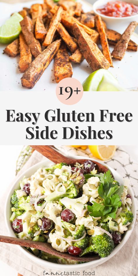 You'll love these veggie-packed and versatile gluten free side dish recipes for parties, potlucks, weeknight dinners, and the holidays! They're easy to make, nutritious, and deliciously flavorful. You'll find a gluten free and healthy side dish for every occasion, no matter the season. Whether you're looking for a summer BBQ potluck dish or a gluten free side for a dinner party, I've got you covered. Gf Side Dishes Gluten Free, Gluten Free Sides For Burgers, Gluten Free Cookout Recipes, Gluten Free Dairy Free Side Dishes Easy, Gluten Free Side Dishes For Party, Gluten Free Dinner Sides, Vegan Gluten Free Side Dishes, Gluten Free Vegetable Side Dishes, Gluten And Dairy Free Side Dishes