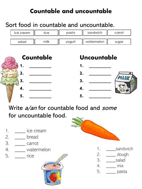 Uncountable And Countable Noun Worksheet, Countable And Uncountable Nouns Exercise, Countable And Uncountable Nouns Activity, Countable Uncountable Nouns Worksheets, Countable And Uncountable Worksheet, Countable Uncountable Nouns, Nouns For Kids, Countable Nouns, Nouns Exercises