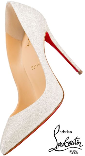 Brilliant Luxury♦Christian Louboutin White Glitter Pigalle Follies Pumps -  Brilliant Luxury♦Christian Louboutin White Glitter Pigalle Follies Pumps #shoes Louboutin Heels Wedding, White Louboutin Heels, White Louboutin, Louboutin Wedding Shoes, Red Bottom Heels, Pigalle Follies, Christian Louboutin Outlet, Prom Heels, Louboutin Heels